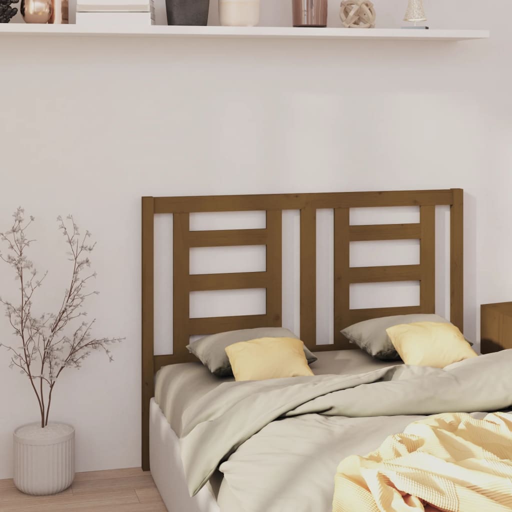Tăblie de pat, maro miere, 146x4x100 cm, lemn masiv de pin - Lando