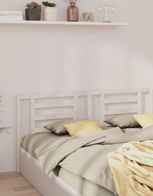Încărcați imaginea în vizualizatorul Galerie, Tăblie de pat, alb, 156x4x100 cm, lemn masiv de pin - Lando
