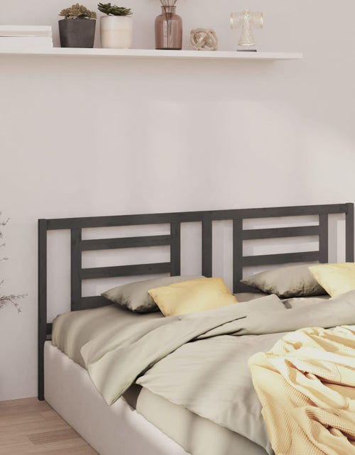 Încărcați imaginea în vizualizatorul Galerie, Tăblie de pat, gri, 166x4x100 cm, lemn masiv de pin - Lando
