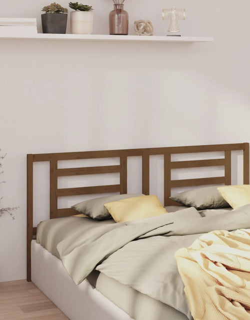 Încărcați imaginea în vizualizatorul Galerie, Tăblie de pat, maro miere, 186x4x100 cm, lemn masiv de pin - Lando
