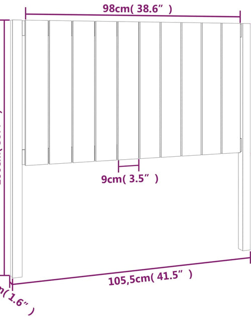 Загрузите изображение в средство просмотра галереи, Tăblie de pat, 105,5x4x100 cm, lemn masiv de pin - Lando
