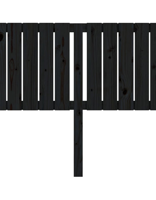 Încărcați imaginea în vizualizatorul Galerie, Tăblie de pat, negru, 125,5x4x100 cm, lemn masiv de pin - Lando

