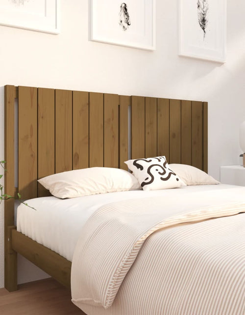 Încărcați imaginea în vizualizatorul Galerie, Tăblie de pat, maro miere, 145,5x4x100 cm, lemn masiv de pin - Lando
