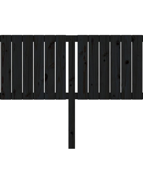 Загрузите изображение в средство просмотра галереи, Tăblie de pat, negru, 165,5x4x100 cm, lemn masiv de pin - Lando
