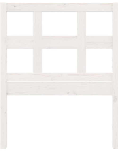 Загрузите изображение в средство просмотра галереи, Tăblie de pat, alb, 80,5x4x100 cm, lemn masiv de pin - Lando
