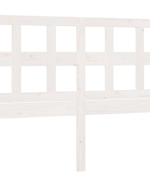 Încărcați imaginea în vizualizatorul Galerie, Tăblie de pat, alb, 155,5x4x100 cm, lemn masiv de pin - Lando
