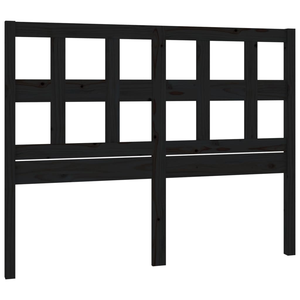 Tăblie de pat, negru, 155,5x4x100 cm, lemn masiv de pin - Lando