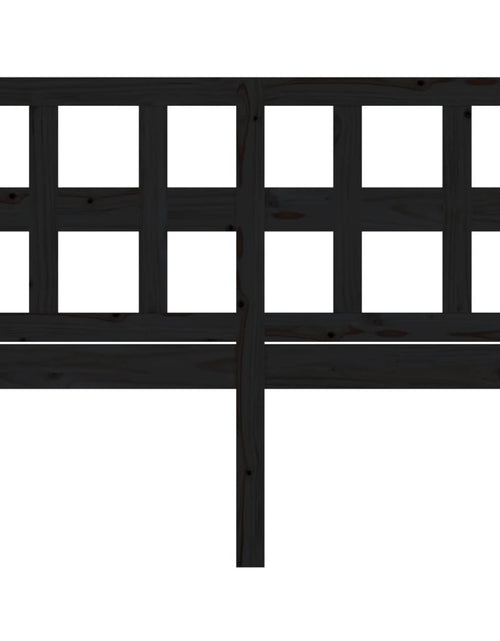Загрузите изображение в средство просмотра галереи, Tăblie de pat, negru, 155,5x4x100 cm, lemn masiv de pin - Lando

