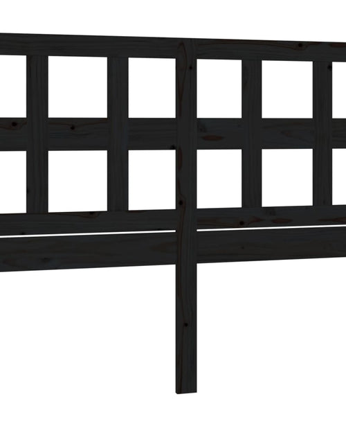 Încărcați imaginea în vizualizatorul Galerie, Tăblie de pat, negru, 165,5x4x100 cm, lemn masiv de pin - Lando
