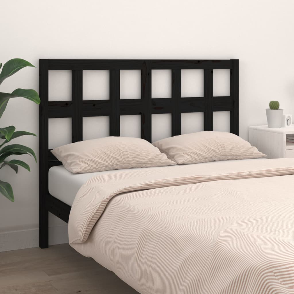 Tăblie de pat, negru, 165,5x4x100 cm, lemn masiv de pin - Lando