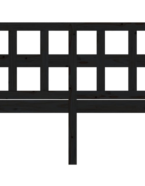 Încărcați imaginea în vizualizatorul Galerie, Tăblie de pat, negru, 205,5x4x100 cm, lemn masiv de pin - Lando
