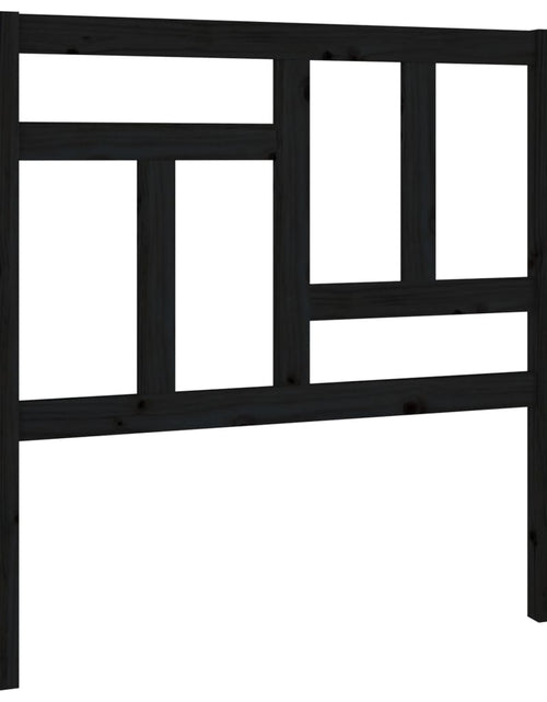 Загрузите изображение в средство просмотра галереи, Tăblie de pat, negru, 80,5x4x100 cm, lemn masiv de pin - Lando
