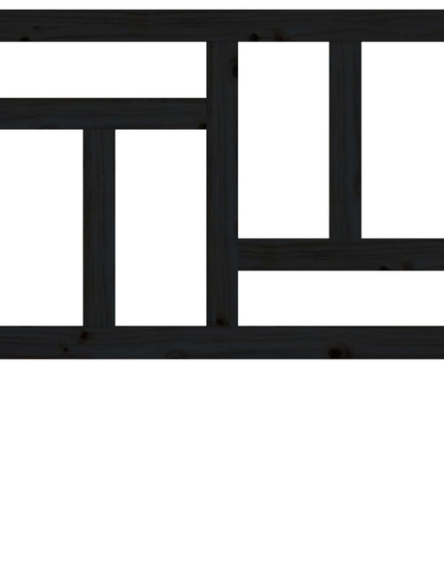 Загрузите изображение в средство просмотра галереи, Tăblie de pat, negru, 95,5x4x100 cm, lemn masiv de pin - Lando
