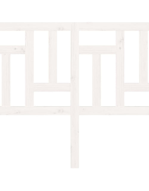 Încărcați imaginea în vizualizatorul Galerie, Tăblie de pat, alb, 125,5x4x100 cm, lemn masiv de pin - Lando
