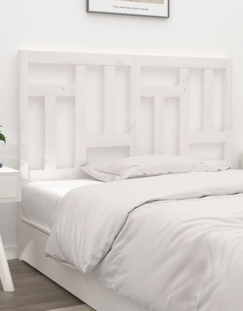 Загрузите изображение в средство просмотра галереи, Tăblie de pat, alb, 125,5x4x100 cm, lemn masiv de pin - Lando
