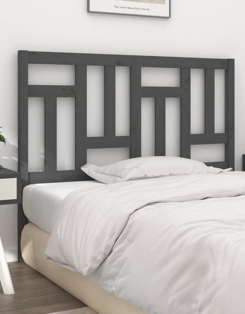 Încărcați imaginea în vizualizatorul Galerie, Tăblie de pat, gri, 155,5x4x100 cm, lemn masiv de pin - Lando
