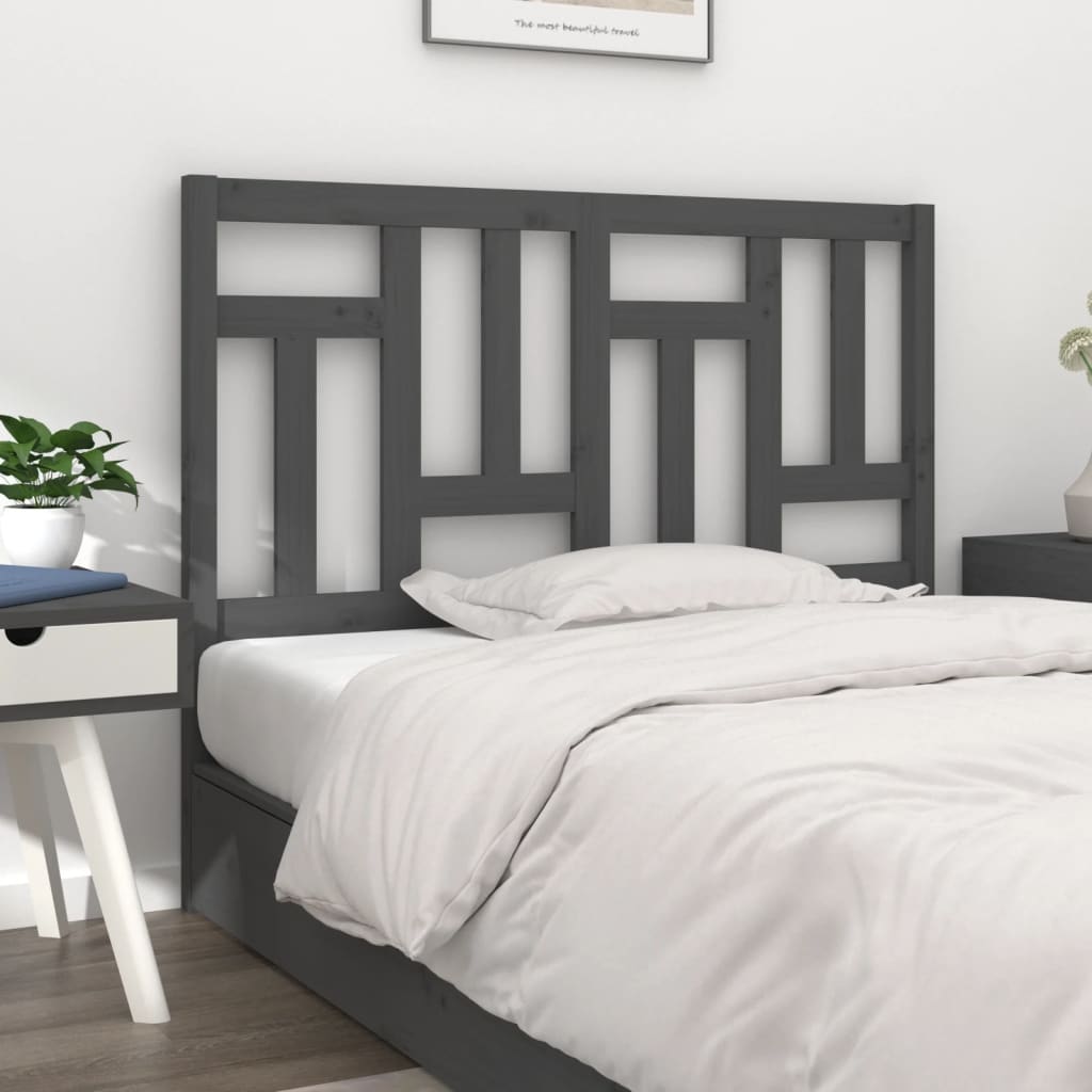 Tăblie de pat, gri, 155,5x4x100 cm, lemn masiv de pin - Lando