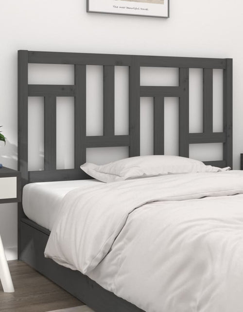 Încărcați imaginea în vizualizatorul Galerie, Tăblie de pat, gri, 165,5x4x100 cm, lemn masiv de pin - Lando
