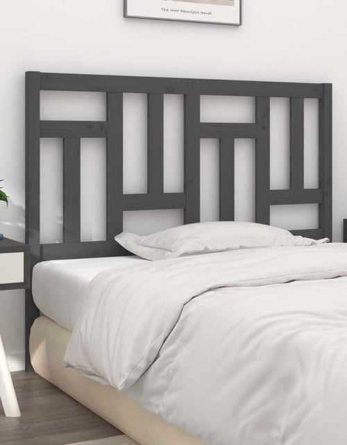 Încărcați imaginea în vizualizatorul Galerie, Tăblie de pat, gri, 185,5x4x100 cm, lemn masiv de pin - Lando
