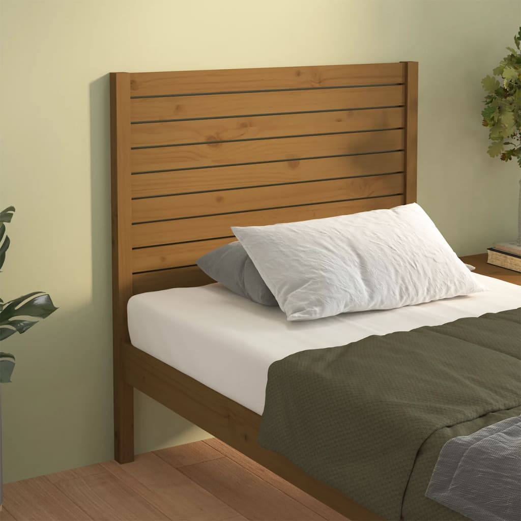 Tăblie de pat, maro miere, 96x4x100 cm, lemn masiv de pin - Lando