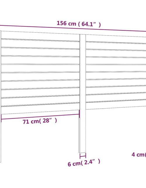 Încărcați imaginea în vizualizatorul Galerie, Tăblie de pat, 156x4x100 cm, lemn masiv de pin - Lando
