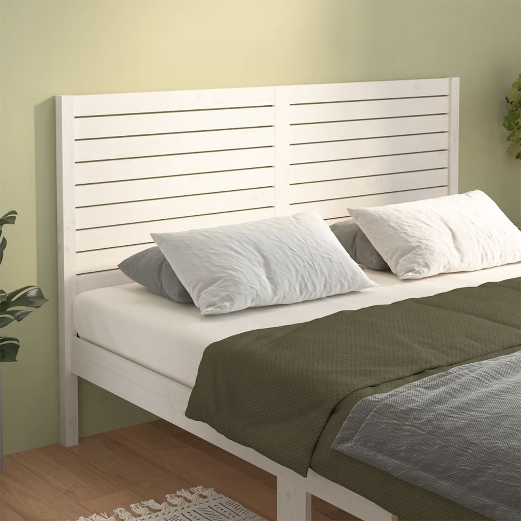 Tăblie de pat, alb, 166x4x100 cm, lemn masiv de pin - Lando