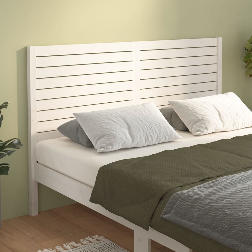 Tăblie de pat, alb, 186x4x100 cm, lemn masiv de pin - Lando