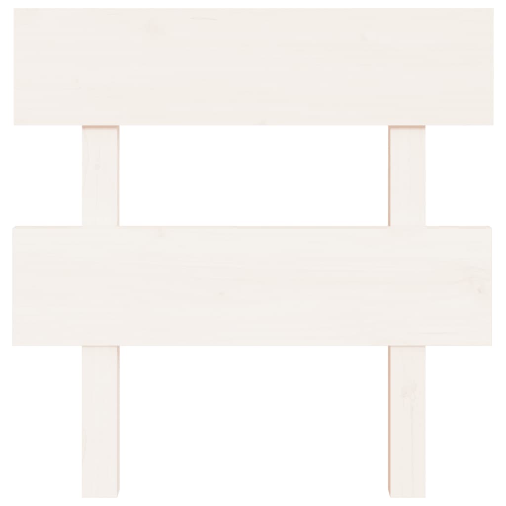 Tăblie de pat, alb, 93,5x3x81 cm, lemn masiv de pin - Lando