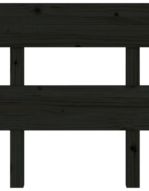 Încărcați imaginea în vizualizatorul Galerie, Tăblie de pat, negru, 93,5x3x81 cm, lemn masiv de pin - Lando

