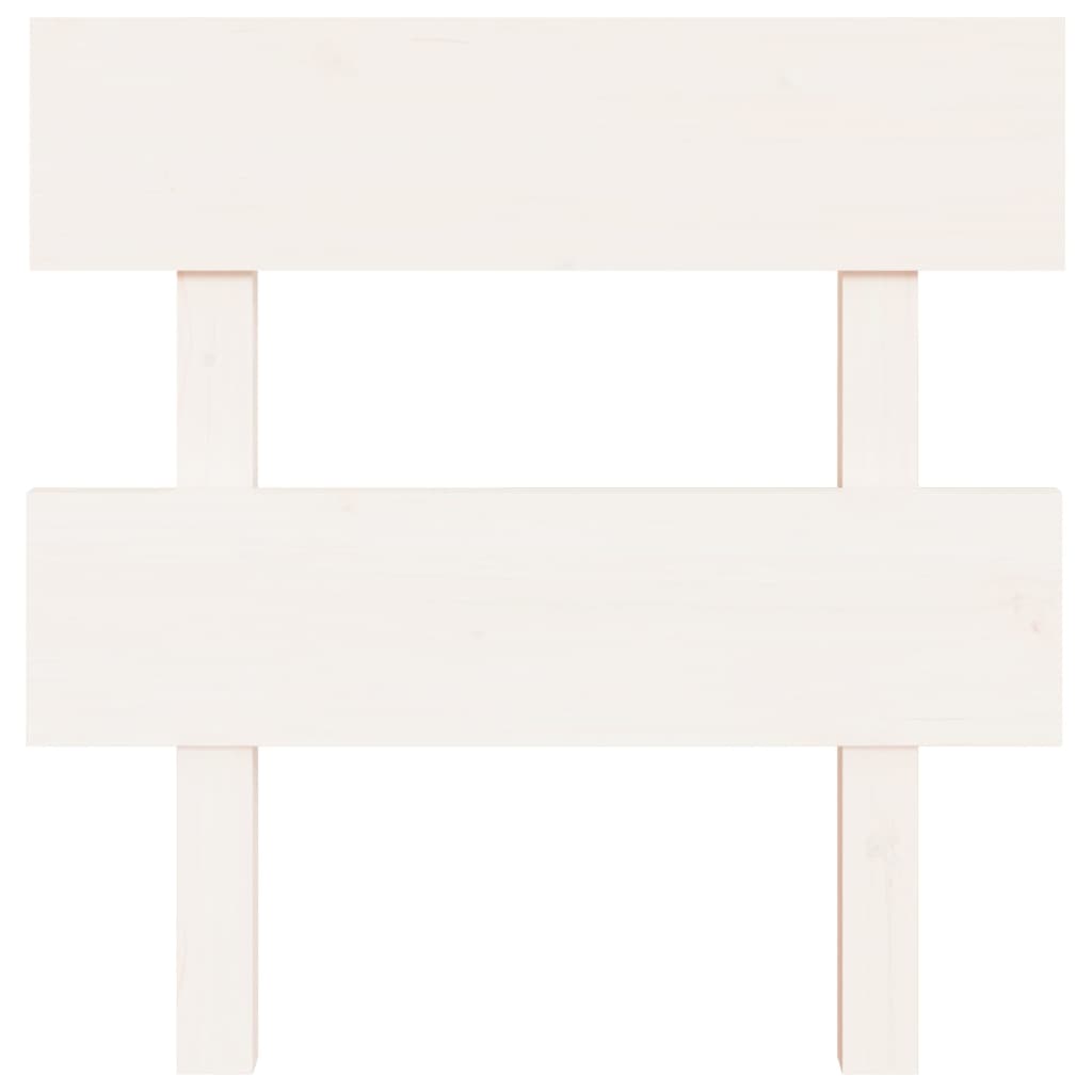 Tăblie de pat, alb, 103,5x3x81 cm, lemn masiv de pin - Lando