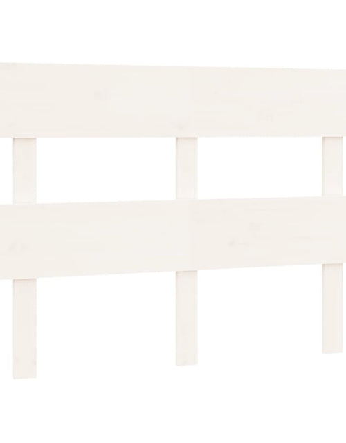 Încărcați imaginea în vizualizatorul Galerie, Tăblie de pat, alb, 124x3x81 cm, lemn masiv de pin - Lando
