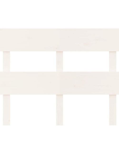 Загрузите изображение в средство просмотра галереи, Tăblie de pat, alb, 124x3x81 cm, lemn masiv de pin - Lando

