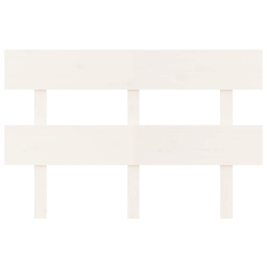 Tăblie de pat, alb, 124x3x81 cm, lemn masiv de pin - Lando