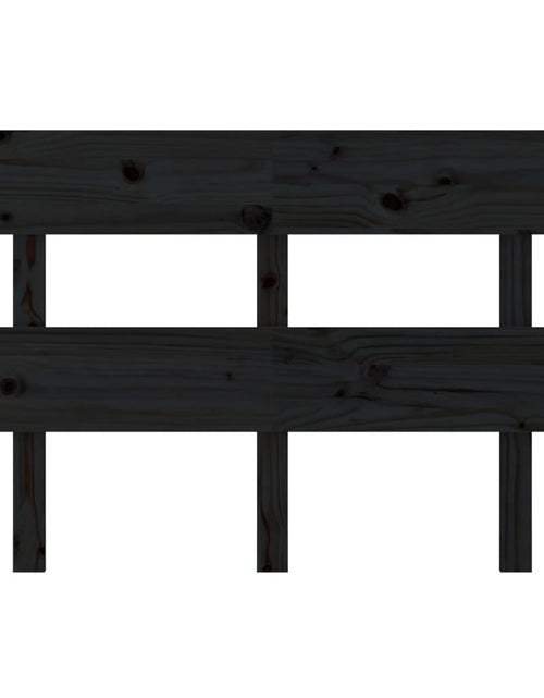 Загрузите изображение в средство просмотра галереи, Tăblie de pat, negru, 124x3x81 cm, lemn masiv de pin - Lando

