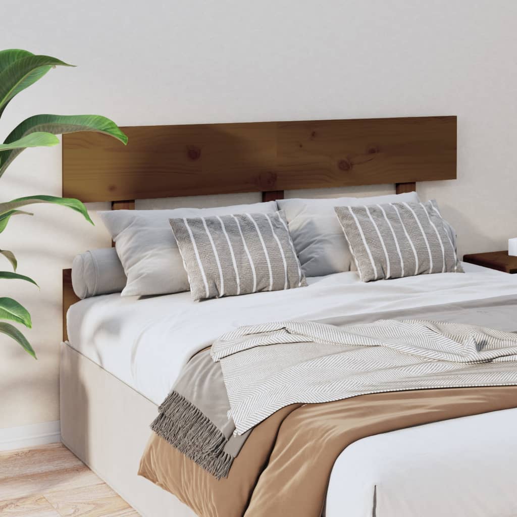 Tăblie de pat, maro miere, 138x3x81 cm, lemn masiv de pin - Lando