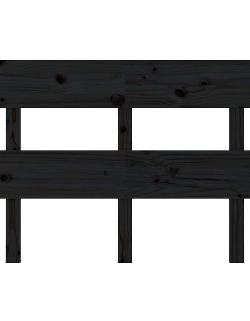 Încărcați imaginea în vizualizatorul Galerie, Tăblie de pat, negru, 138x3x81 cm, lemn masiv de pin - Lando
