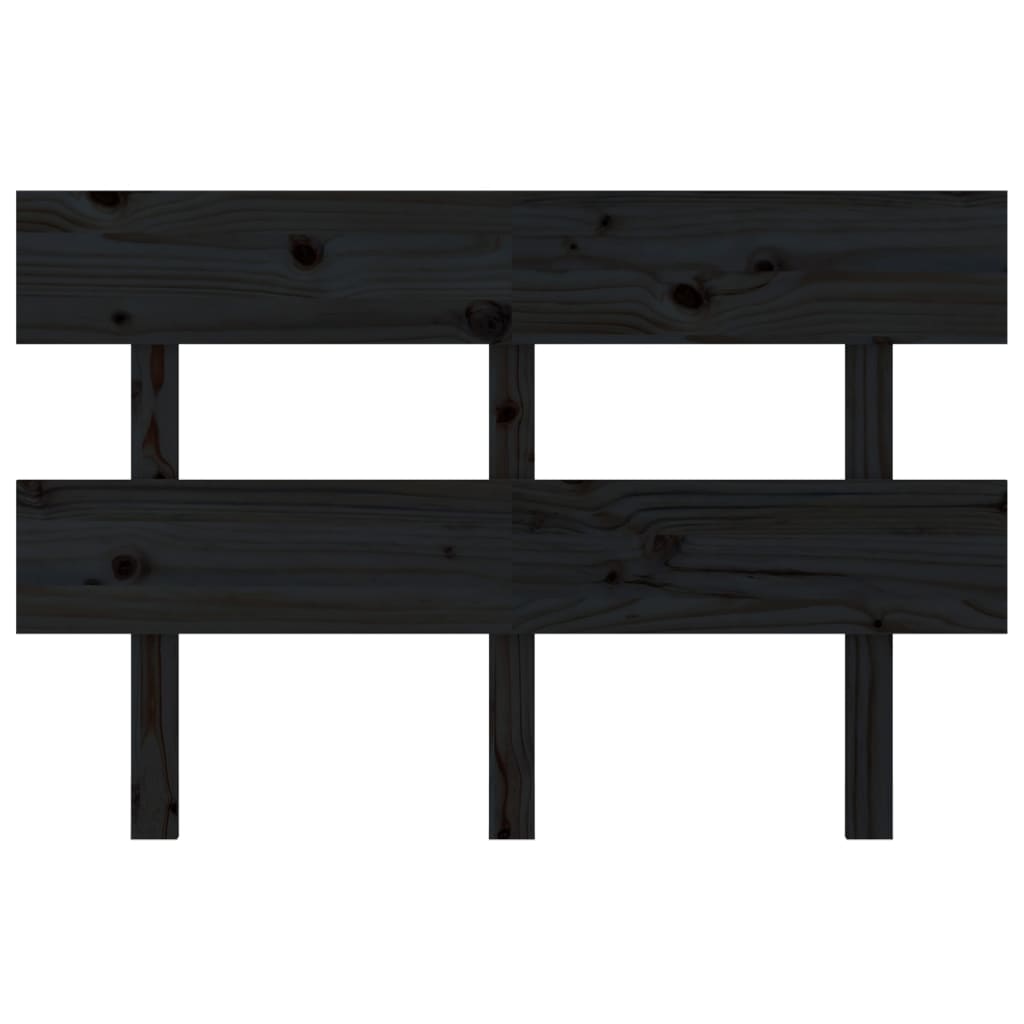 Tăblie de pat, negru, 138x3x81 cm, lemn masiv de pin - Lando