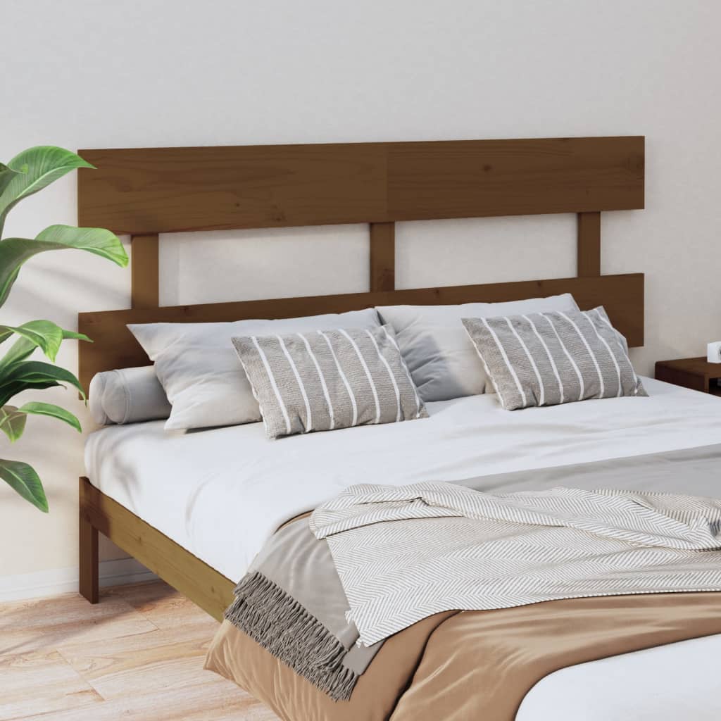 Tăblie de pat, maro miere, 164x3x81 cm, lemn masiv de pin - Lando