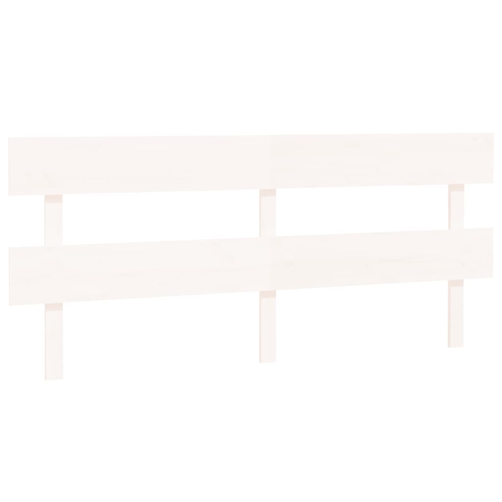 Tăblie de pat, alb, 184x3x81 cm, lemn masiv de pin - Lando