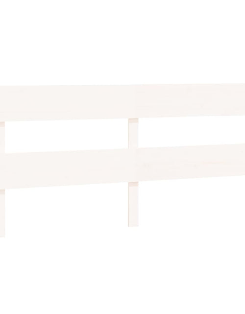 Încărcați imaginea în vizualizatorul Galerie, Tăblie de pat, alb, 204x3x81 cm, lemn masiv de pin - Lando
