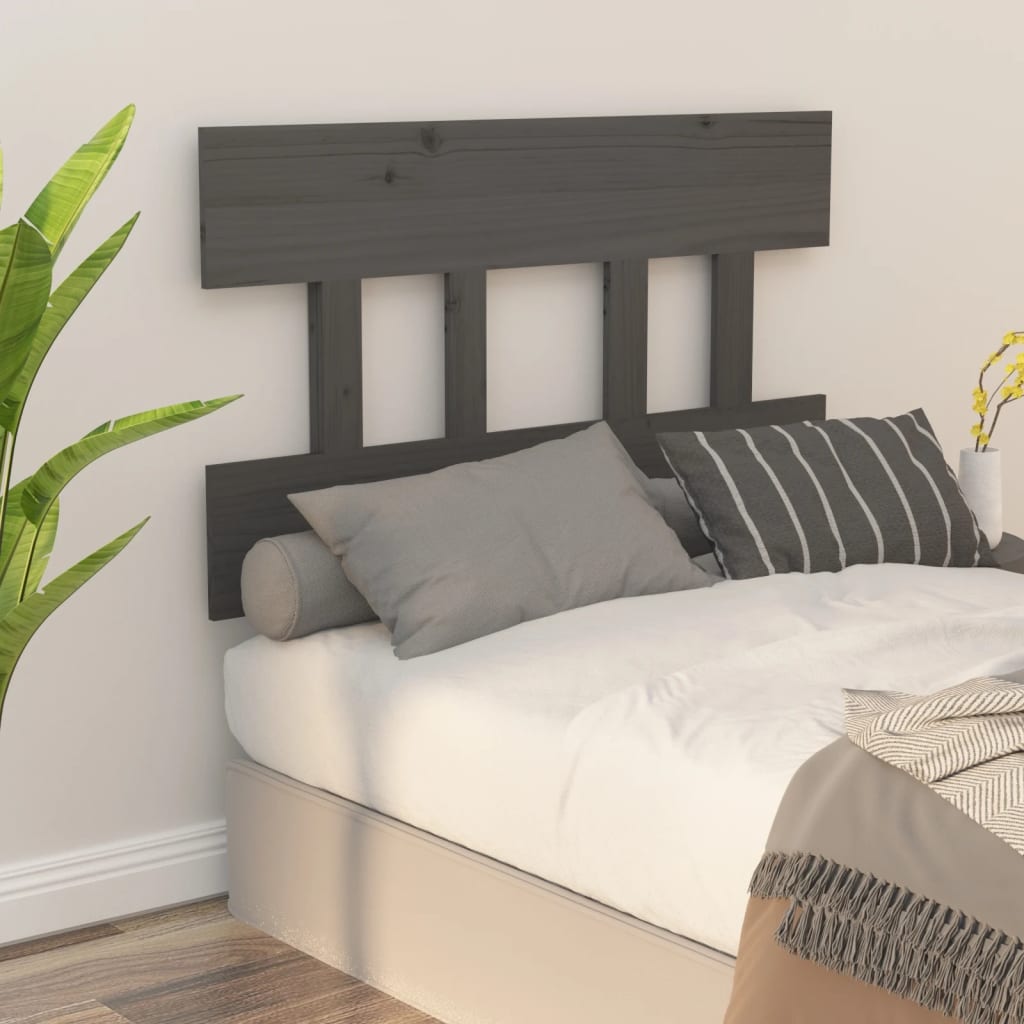Tăblie de pat, gri, 78,5x3x81 cm, lemn masiv de pin - Lando
