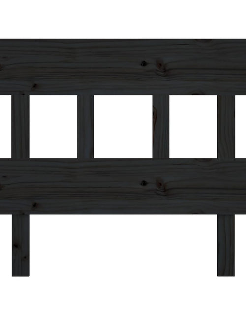 Загрузите изображение в средство просмотра галереи, Tăblie de pat, negru, 93,5x3x81 cm, lemn masiv de pin - Lando
