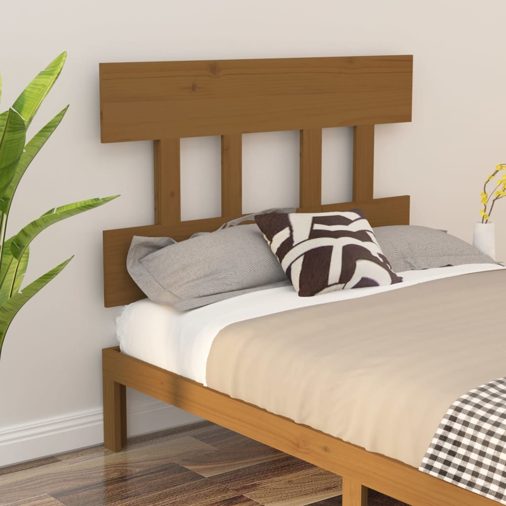 Tăblie de pat, maro miere, 103,5x3x81 cm, lemn masiv de pin - Lando