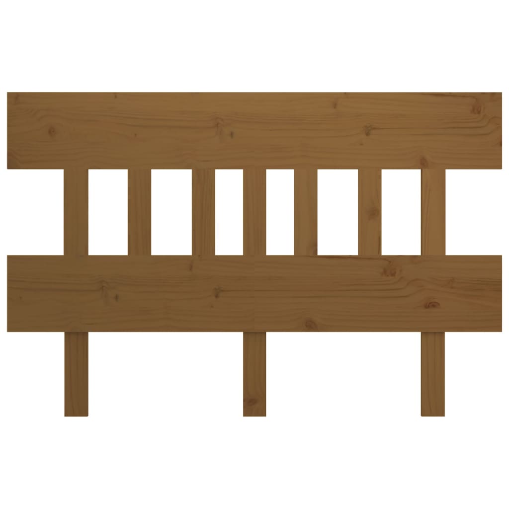 Tăblie de pat, maro miere, 123,5x3x81 cm, lemn masiv de pin - Lando