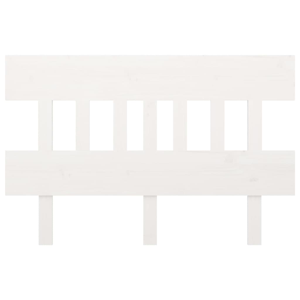 Tăblie de pat, alb, 138,5x3x81 cm, lemn masiv de pin - Lando