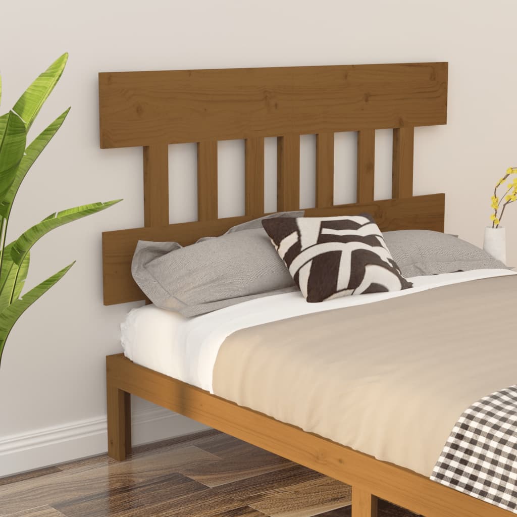 Tăblie de pat, maro miere, 138,5x3x81 cm, lemn masiv de pin - Lando