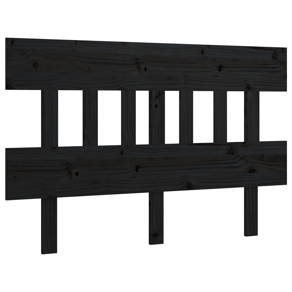 Tăblie de pat, negru, 138,5x3x81 cm, lemn masiv de pin - Lando