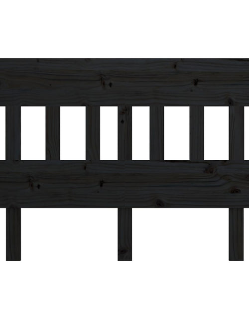 Загрузите изображение в средство просмотра галереи, Tăblie de pat, negru, 138,5x3x81 cm, lemn masiv de pin - Lando
