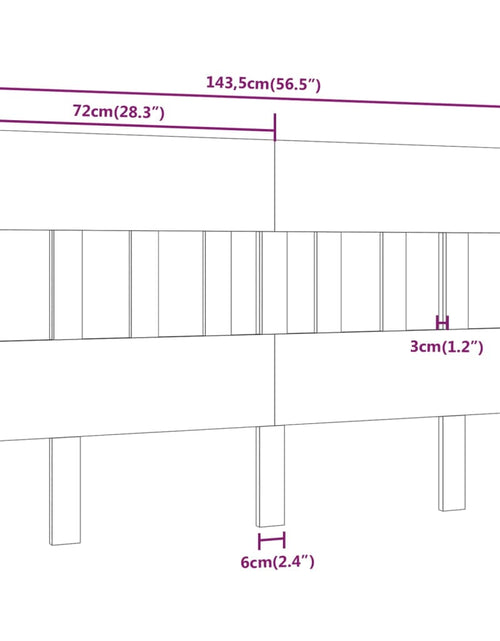 Încărcați imaginea în vizualizatorul Galerie, Tăblie de pat, 143,5x3x81 cm, lemn masiv de pin - Lando
