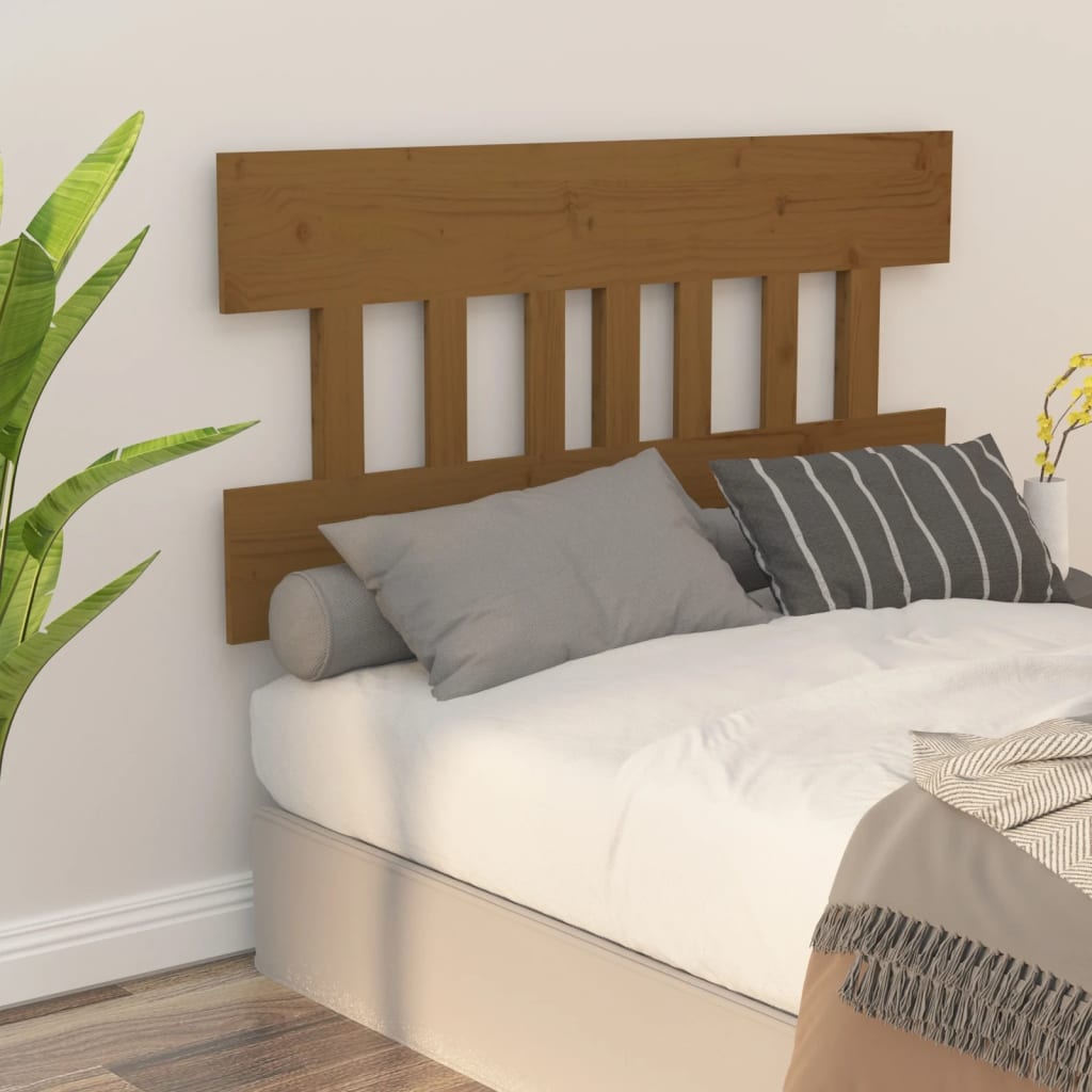 Tăblie de pat, maro miere, 143,5x3x81 cm, lemn masiv de pin - Lando